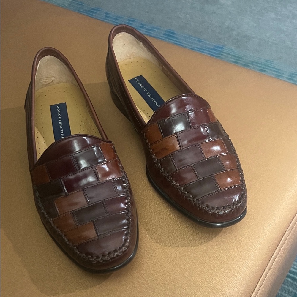 Giorgio Brutini Two-Tone Brown Loafers